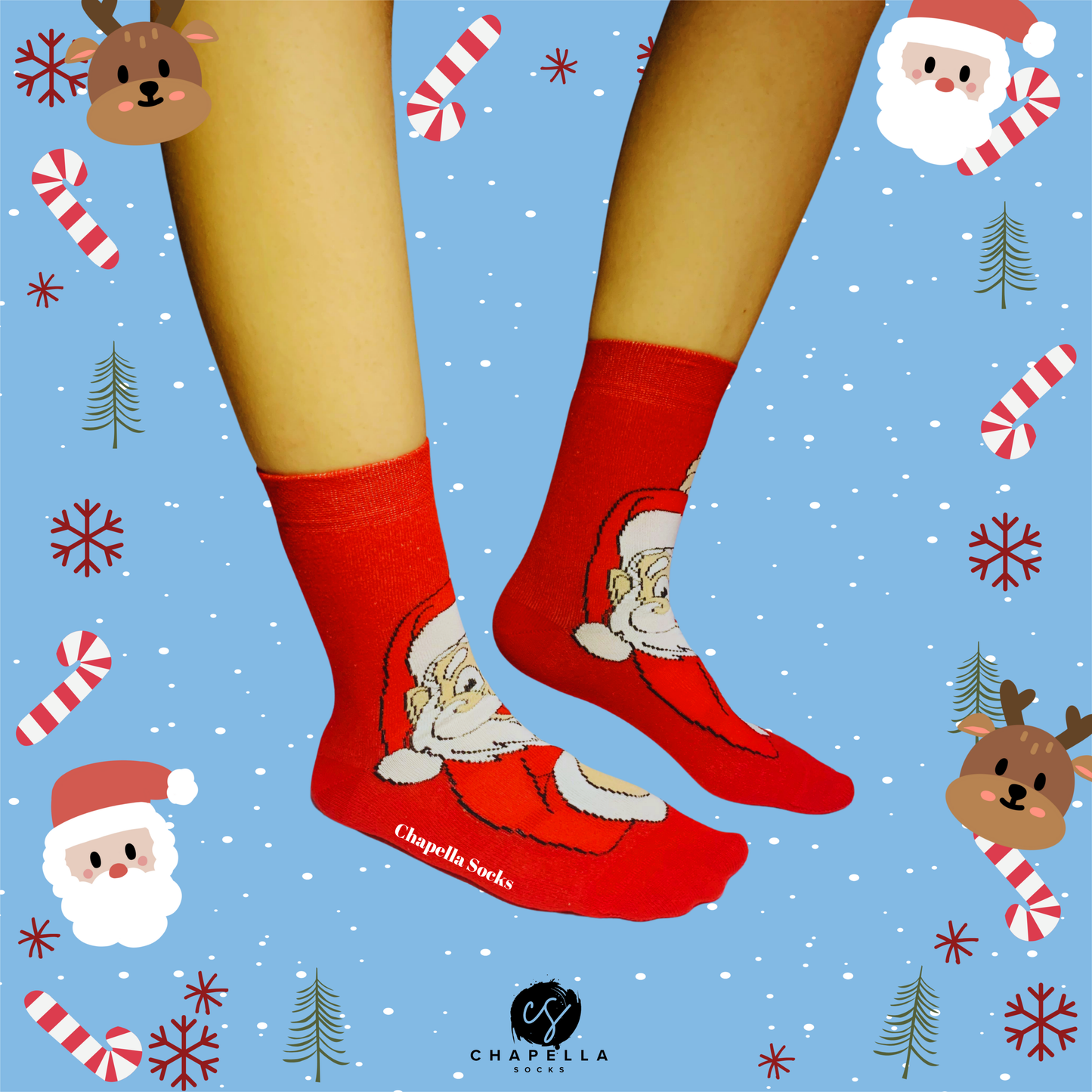 Sevimli Noel Baba Desenli Noel Christmas Yılbaşı Çorap