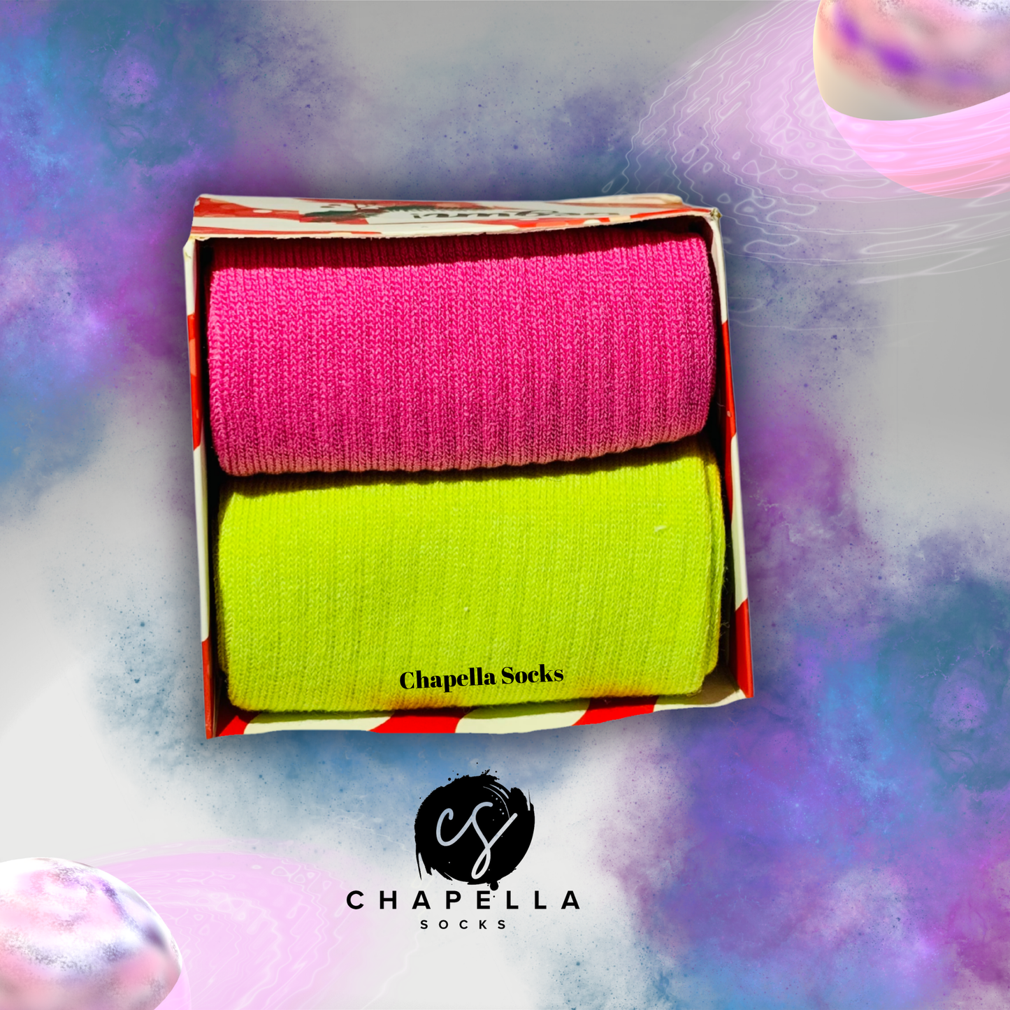 2'li Yeşil Ve Pembe Düz Renkli Tenis Çorap