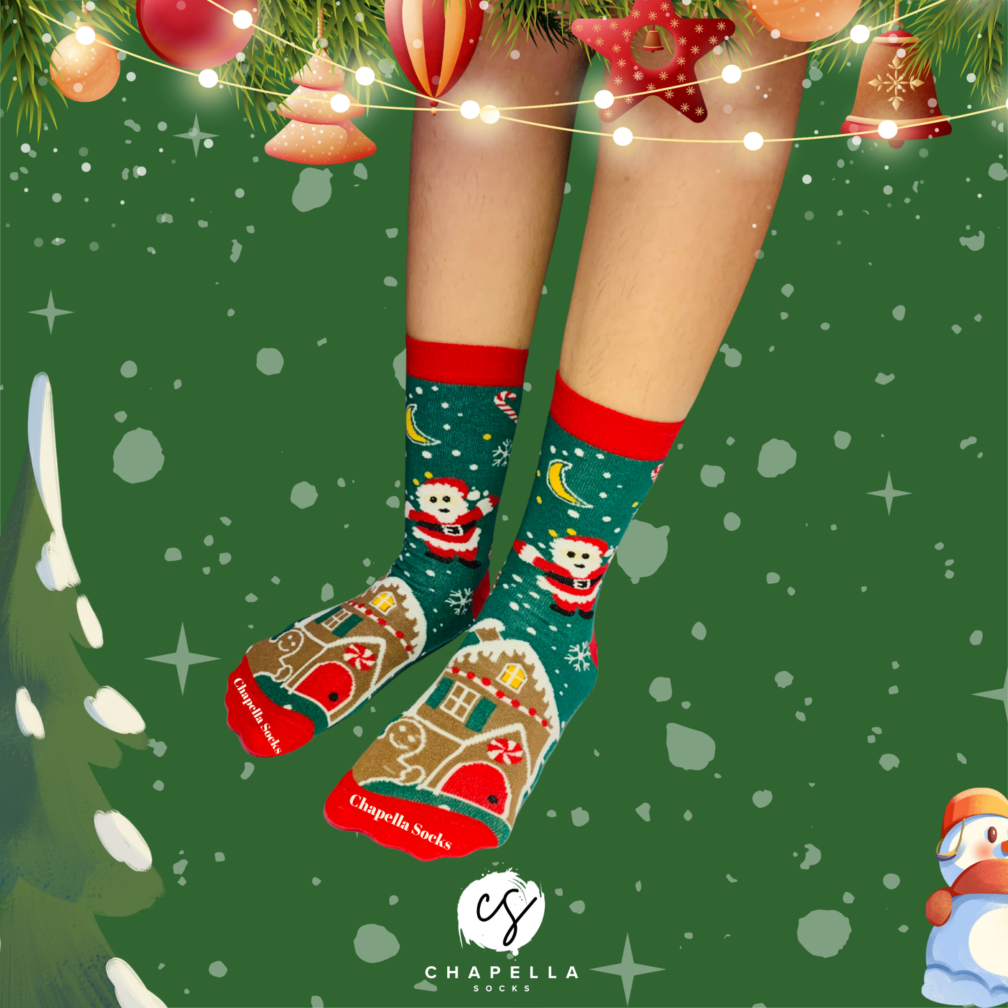 Gingerbread Cookie Desenli Christmas Yılbaşı Çorap