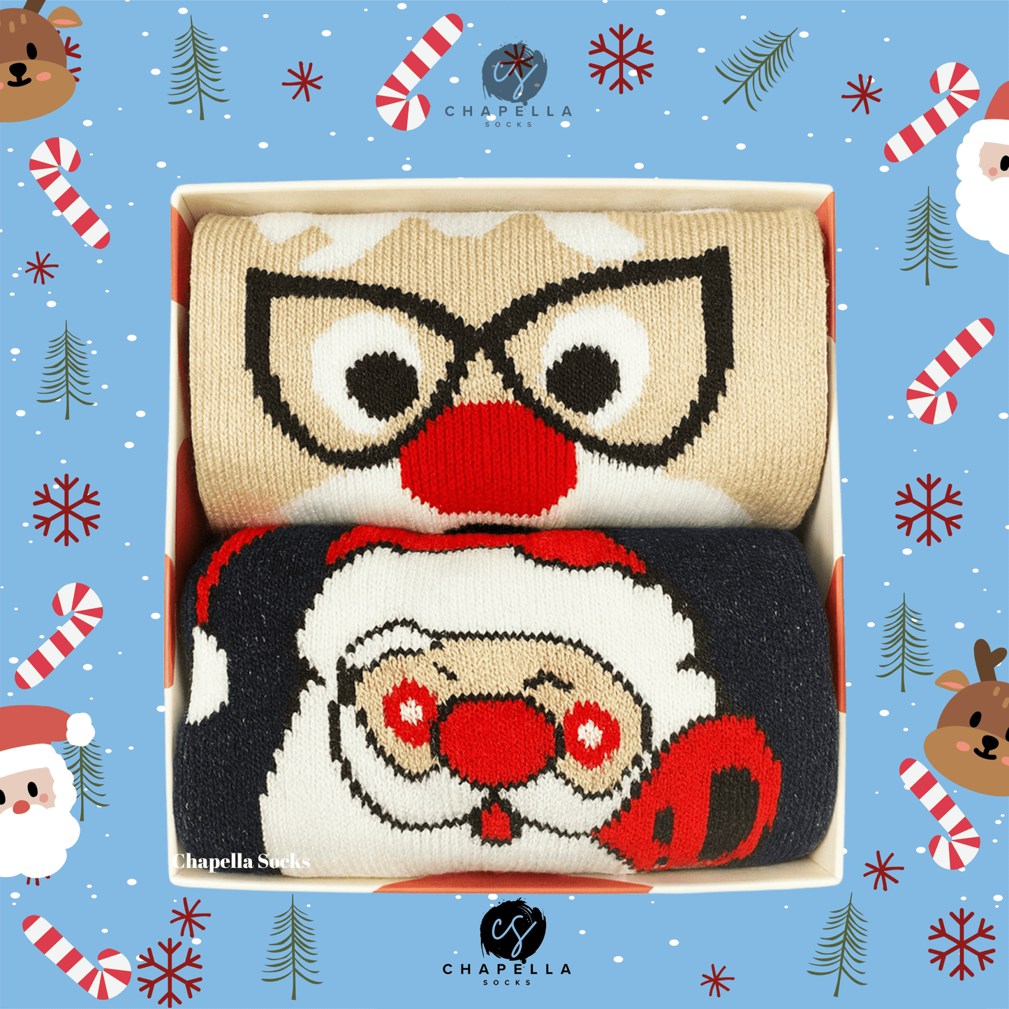 2-Pack Santa Claus Christmas Christmas Socks