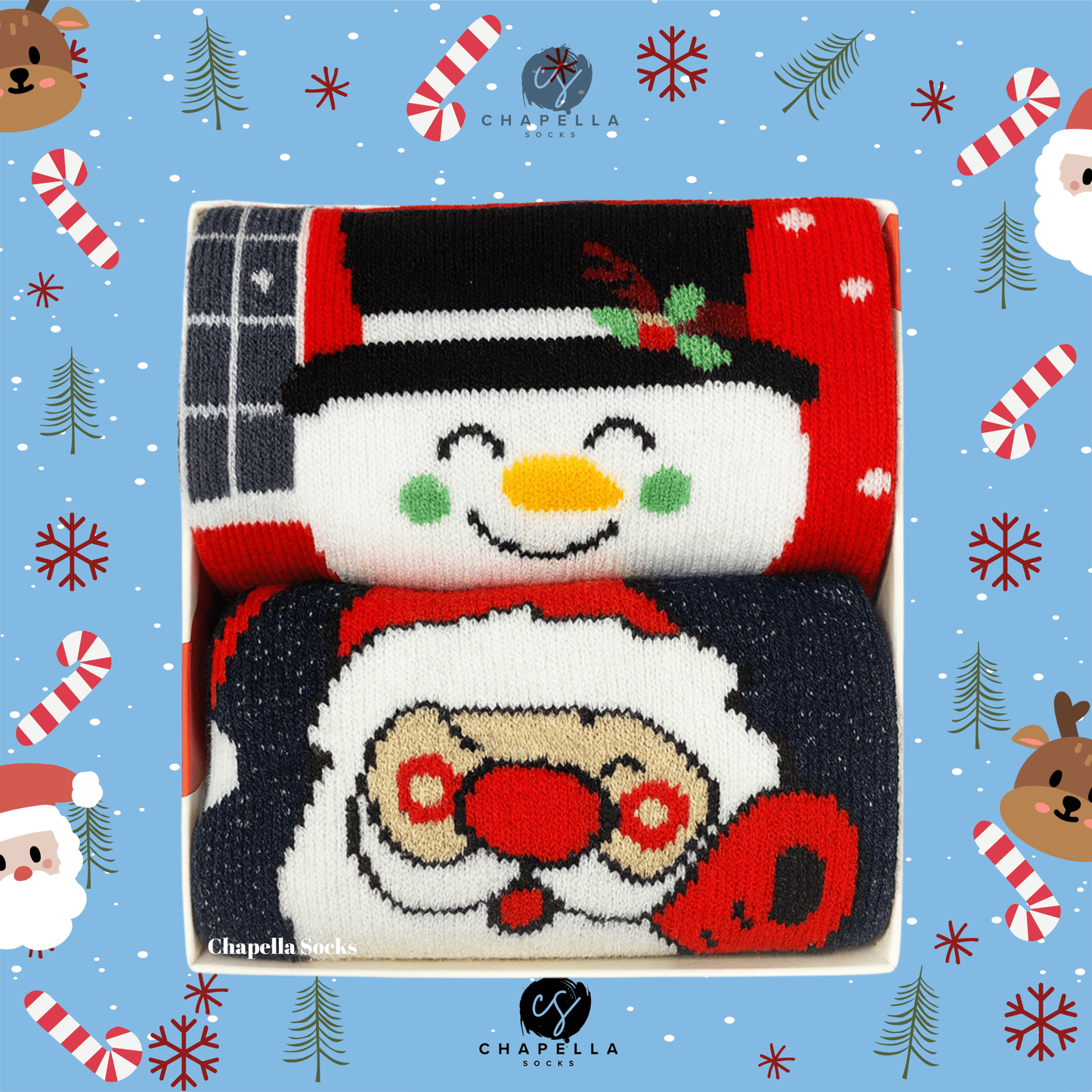 2'li Kardan Adam ve Noel Baba Noel Christmas Yılbaşı Çorap