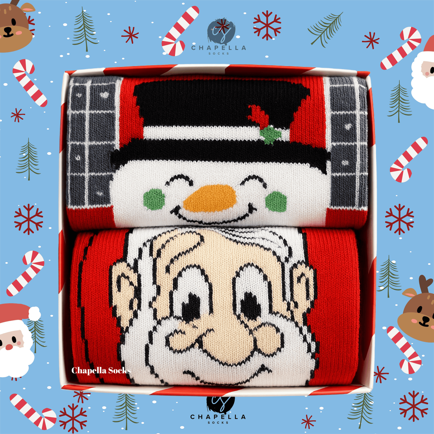 2'li Noel Baba Ve Kardan Adam Noel Christmas Yılbaşı Çorap