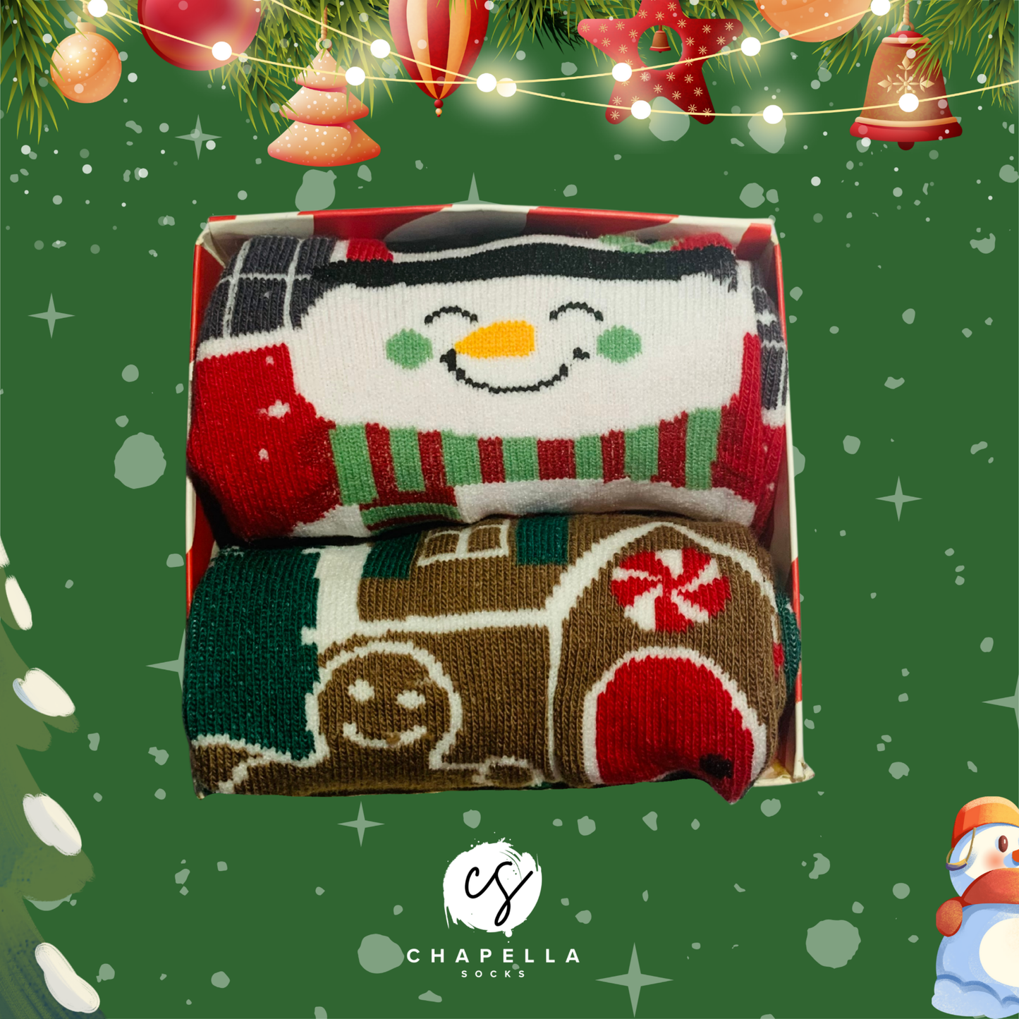 2'li Kardan Adam ve Kurabiye Noel Christmas Yılbaşı Çorap