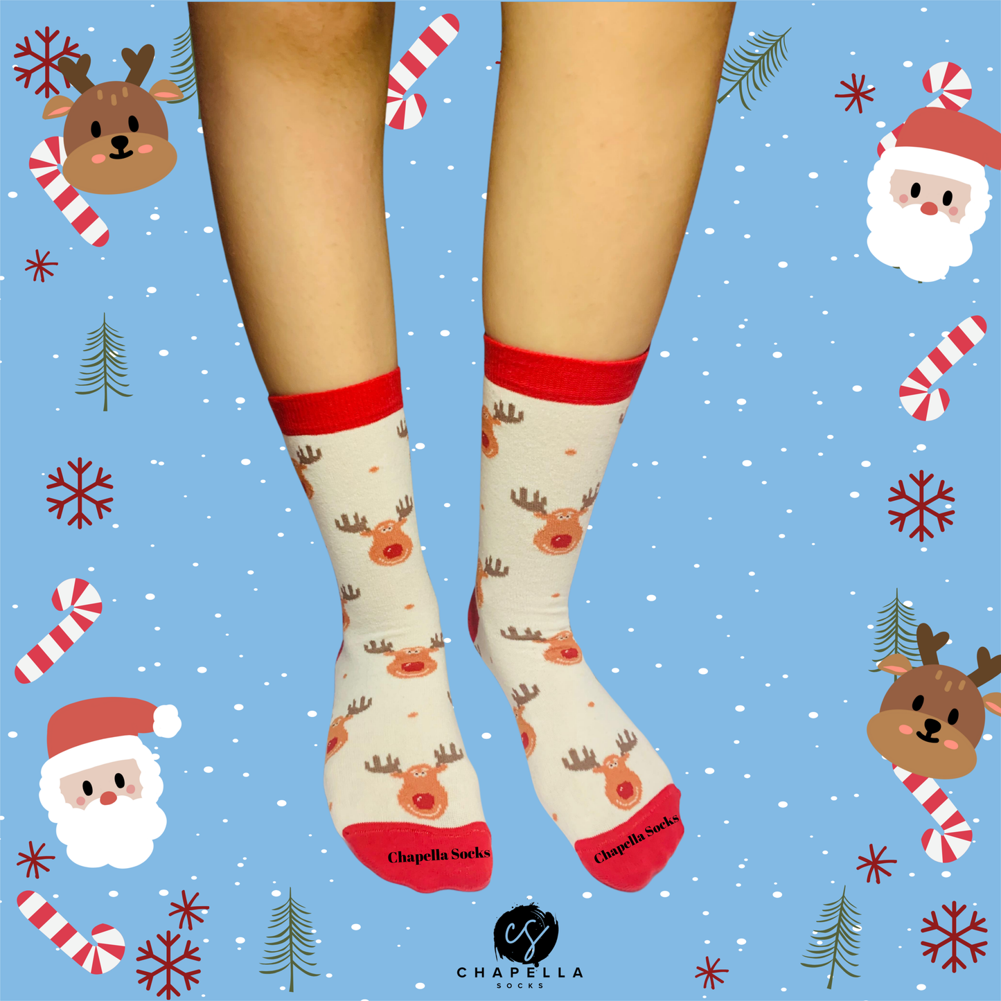 Christmas Deer Patterned Christmas Christmas Socks
