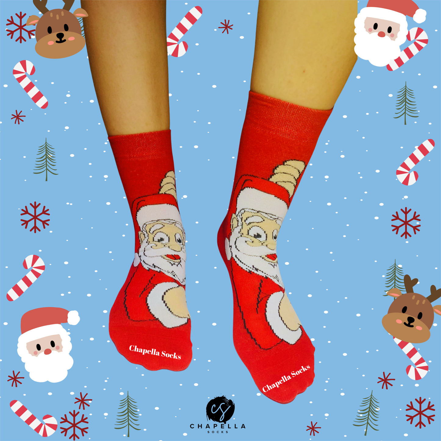 Sevimli Noel Baba Desenli Noel Christmas Yılbaşı Çorap