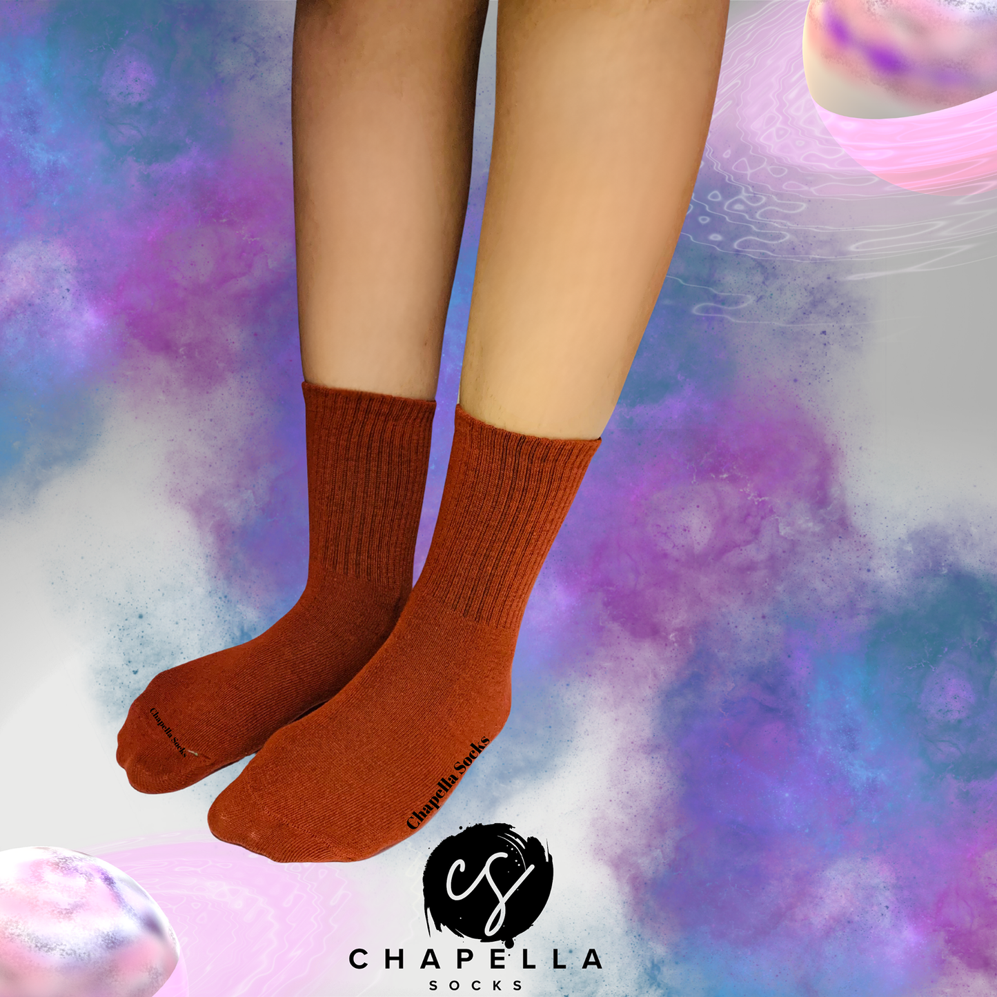 2-Pack Blue and Red Plain Colored Tennis Socks