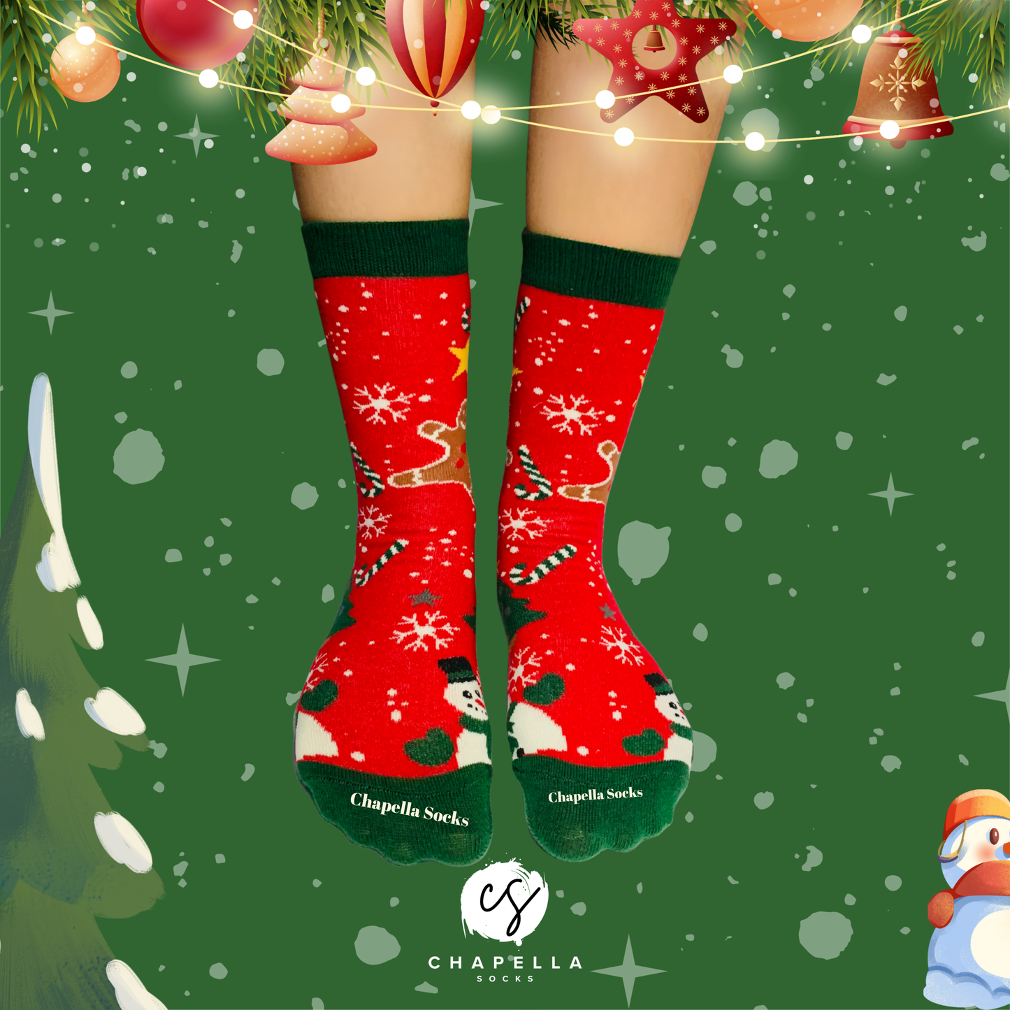 2-Pack Reindeer and Mixed Cookie Christmas Christmas Socks