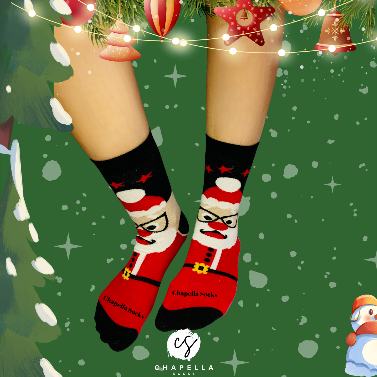 2'li Noel Baba Ve Kardan Adam Noel Christmas Yılbaşı Çorap