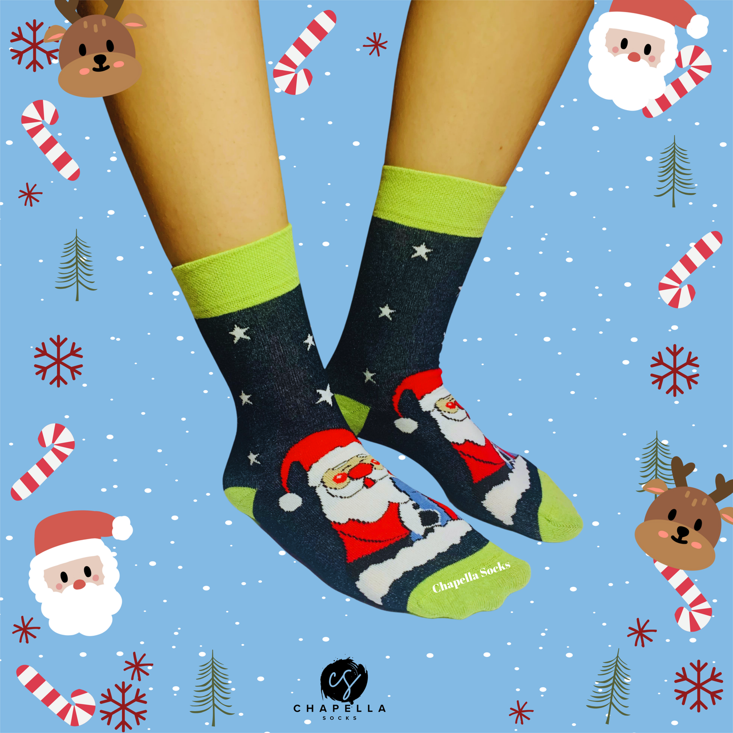 2-Pack Santa Claus Christmas Christmas Socks