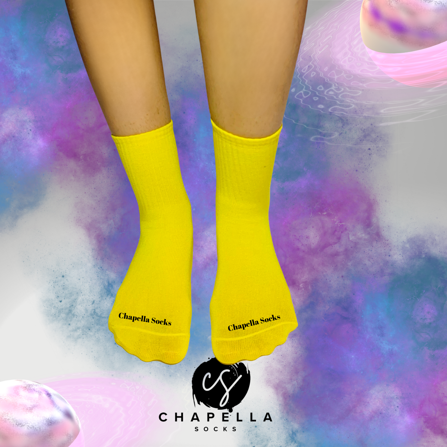 Plain Yellow Tennis Sports Socks