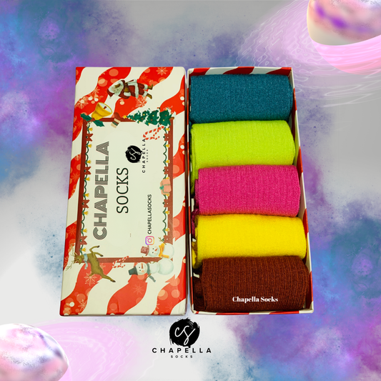 5'li Düz Renkli Tenis Çorap