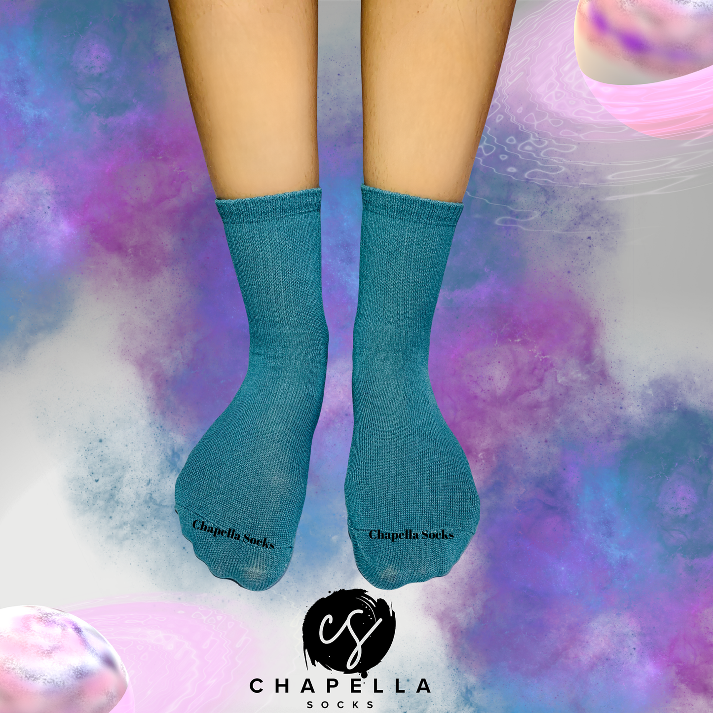 2-Pack Blue and Red Plain Colored Tennis Socks