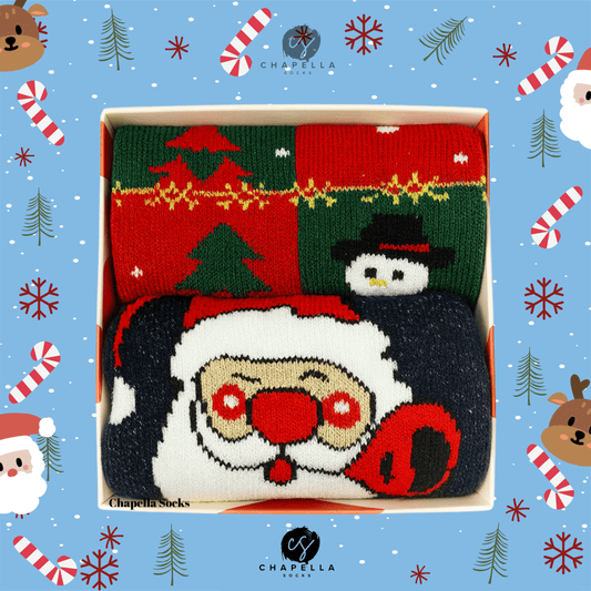 2'li Karışık ve Noel Baba Noel Christmas Yılbaşı Çorap