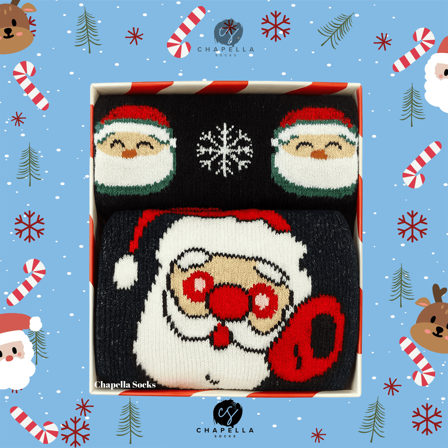 2-Pack Santa Claus Christmas Christmas Socks