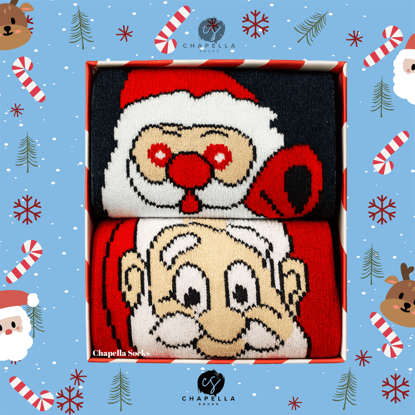 2-Pack Santa Claus Christmas Christmas Socks