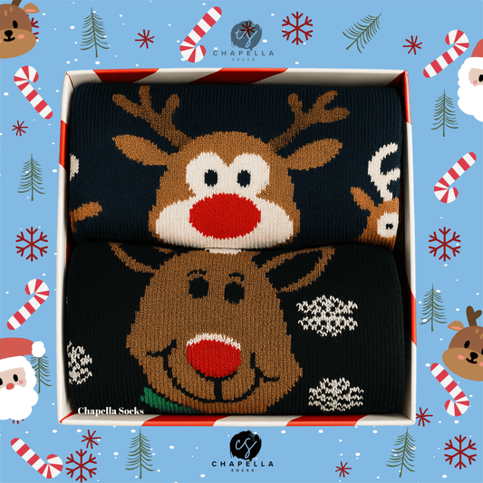 2'li Geyik Noel Christmas Yılbaşı Çorap