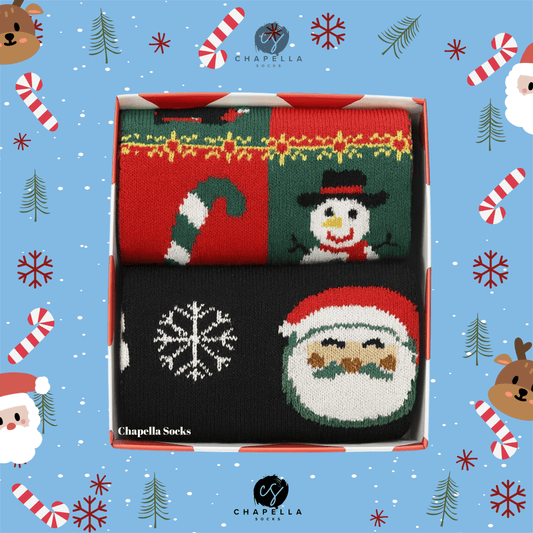 2'li Noel Baba Ve Karışık Noel Christmas Yılbaşı Çorap