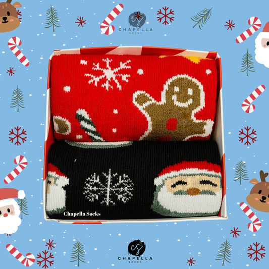 2'li Noel Baba Ve Kurabiye Noel Christmas Yılbaşı Çorap