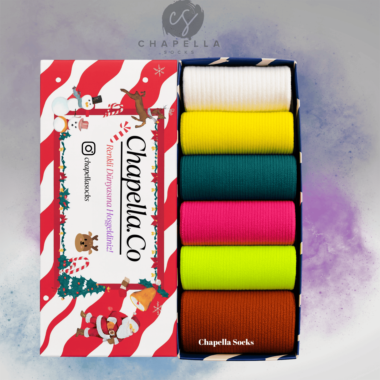 6'lı Düz Renkli Tenis Çorap