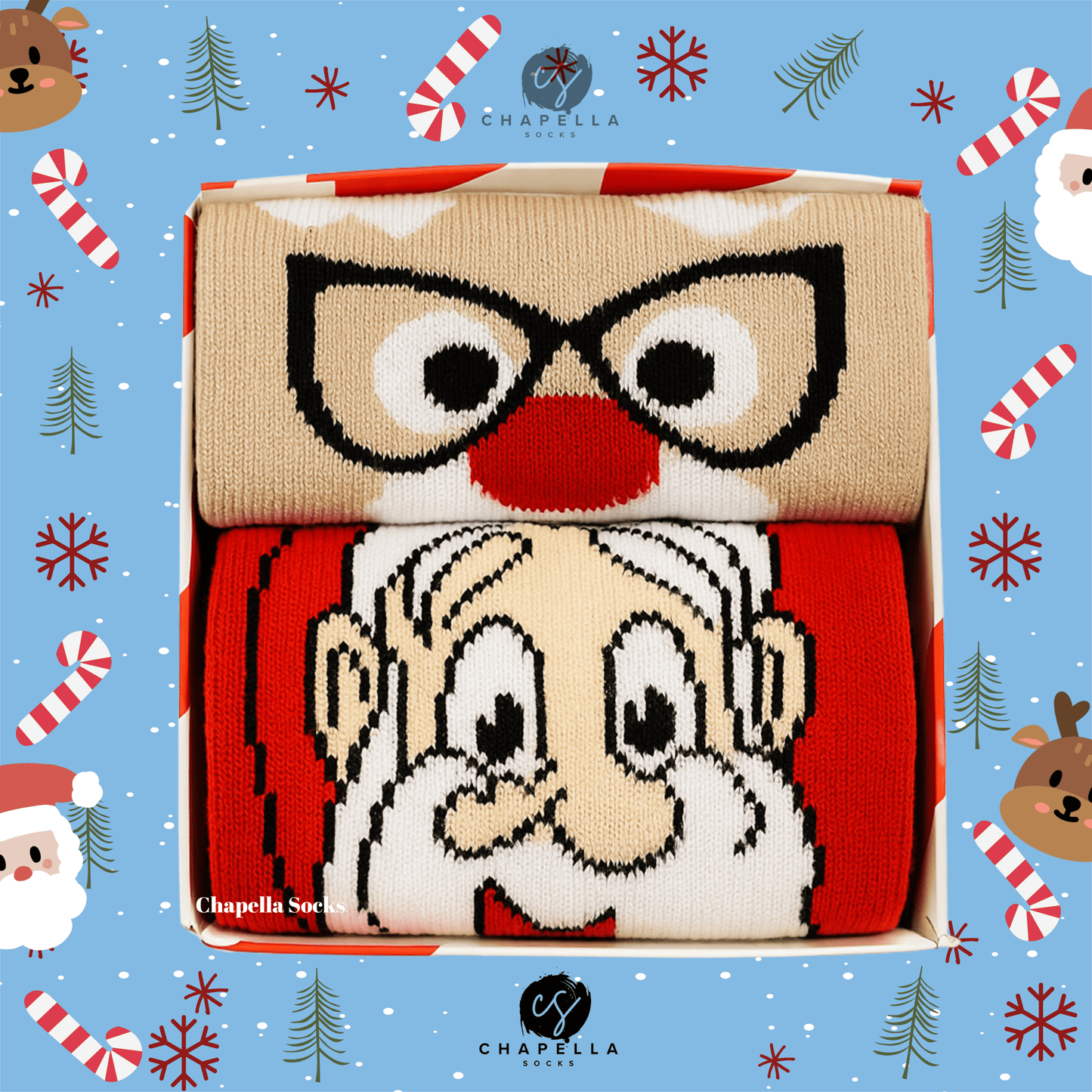 2-Pack Santa Claus Christmas Christmas Socks