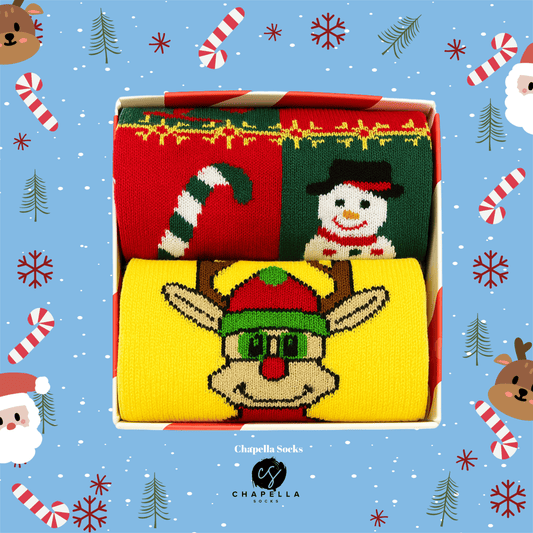 2'li Karışık Noel ve Geyik Noel Christmas Yılbaşı Çorap