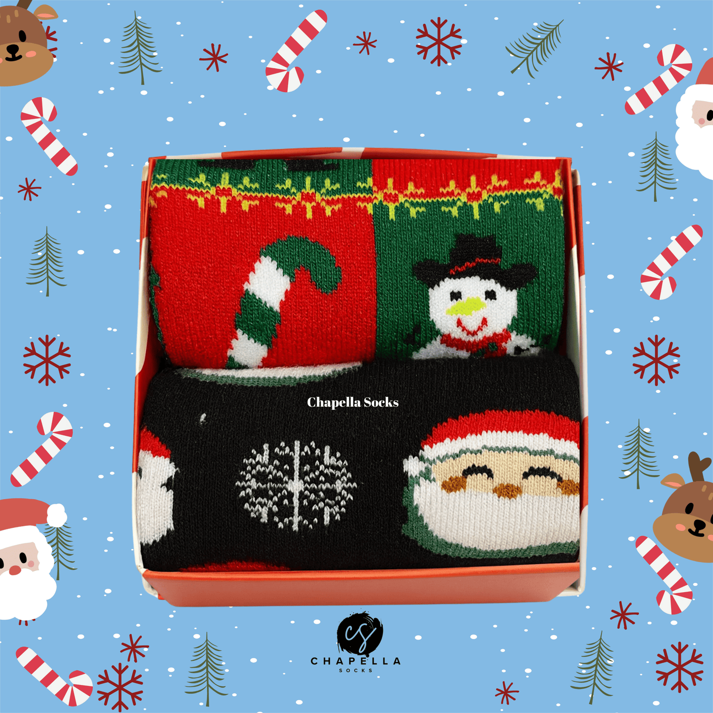 2'li Noel Baba ve Karışık Noel Christmas Yılbaşı Çorap