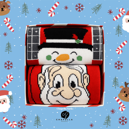 2'li Noel Baba Ve Kardan Adam Noel Christmas Yılbaşı Çorap