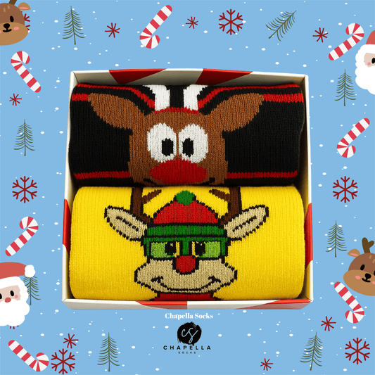 2'li Geyik Noel Christmas Yılbaşı Çorap