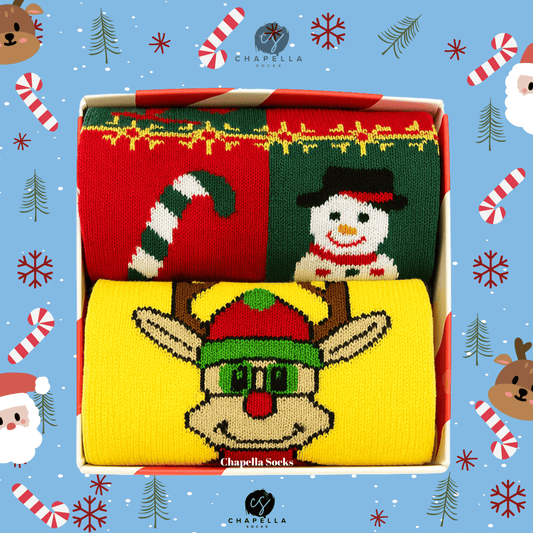 2'li Geyik Ve Karışık Noel Christmas Yılbaşı Çorap