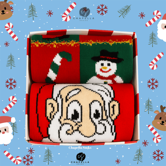 2'li Noel Baba Ve Karışık Noel Christmas Yılbaşı Çorap