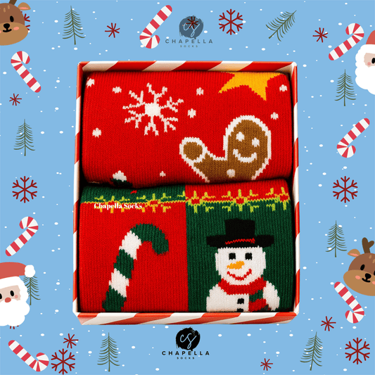 2'li Kurabiye Ve Karışık Noel Christmas Yılbaşı Çorap