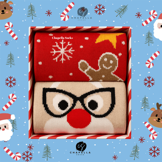 2'li Noel Baba Ve Kurabiye Noel Christmas Yılbaşı Çorap