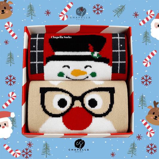 2'li Noel Baba Ve Kardan Adam Noel Christmas Yılbaşı Çorap