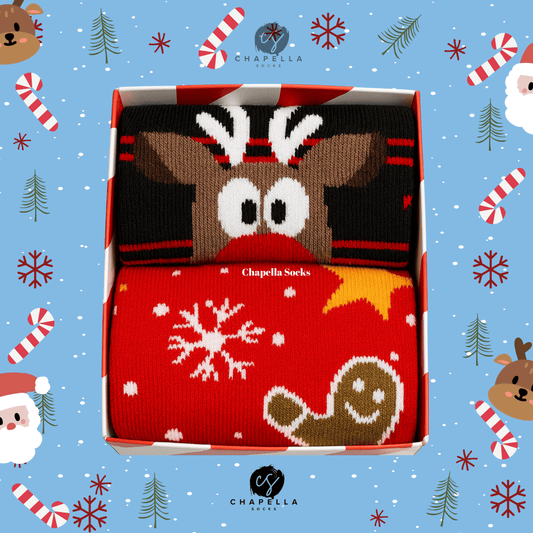 2'li Geyik Ve Kurabiye Noel Christmas Yılbaşı Çorap