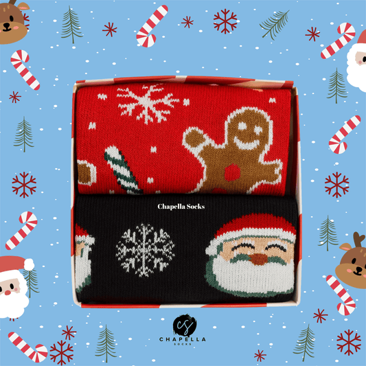2'li Noel Baba Ve Kurabiye Noel Christmas Yılbaşı Çorap