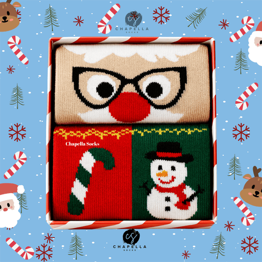 2'li Noel Baba Ve Karışık Noel Christmas Yılbaşı Çorap