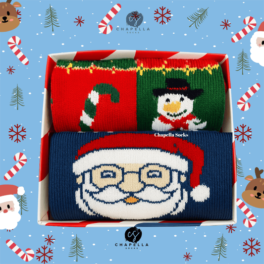 2'li Noel Baba Ve Karışık Noel Christmas Yılbaşı Çorap